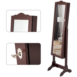 Шкаф-зеркало для украшений Costway JV10771CF (Brown) Thumb
