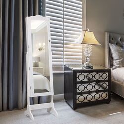 Dulap-oglinda pentru bijuterii Costway JV10771WH (White) Thumb