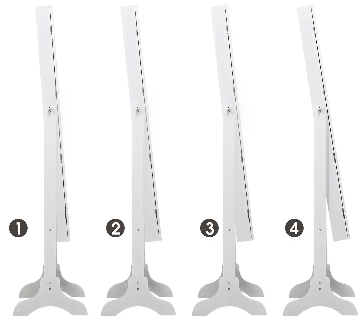 Dulap-oglinda pentru bijuterii Costway JV10771WH (White)