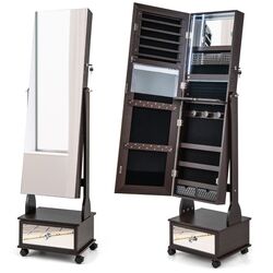 Dulap-oglinda pentru bijuterii Costway JV11233BN (Brown) Thumb