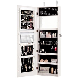 Шкаф-зеркало для украшений Costway JV11242DE-WH (White) Thumb