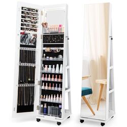 Шкаф-зеркало для украшений Costway JV11245WH (White) Thumb