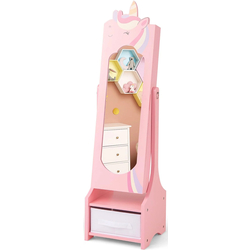 Шкаф-зеркало для украшений детский Costway HY10314PI (Pink) Thumb