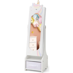 Шкаф-зеркало для украшений детский Costway HY10314WH (White) Thumb