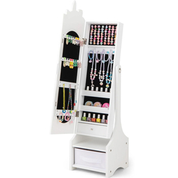 Шкаф-зеркало для украшений детский Costway HY10314WH (White) Thumb