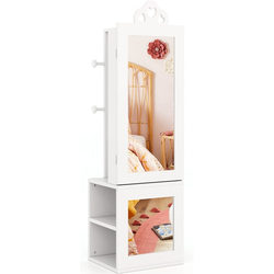 Шкаф-зеркало для украшений детский Costway HY10316WH (White) Thumb