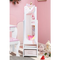 Шкаф-зеркало для украшений детский Costway HY10318WH (White)