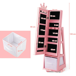 Шкаф-зеркало для украшений детский Costway HY10321PI (Pink) Thumb