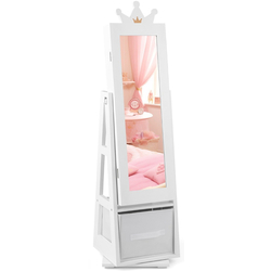 Шкаф-зеркало для украшений детский Costway HY10321WH (White) Thumb