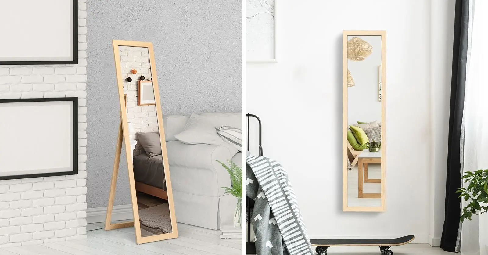 Зеркало Costway HW66513NA (Natural)