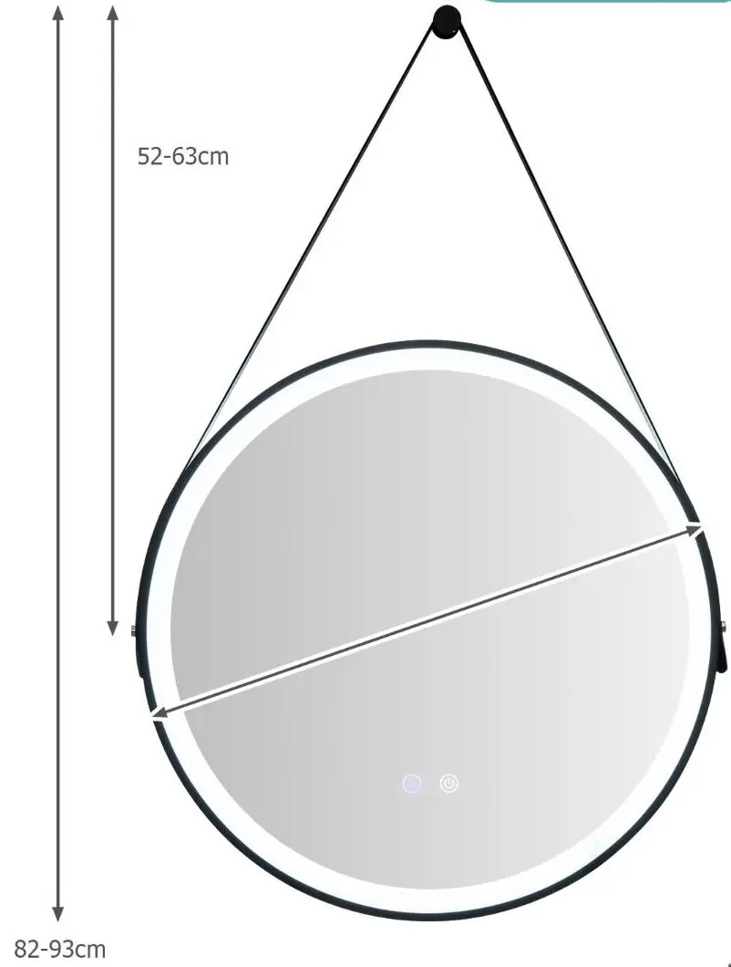 Oglinda cu iluminare Costway BA7801DE (Black)