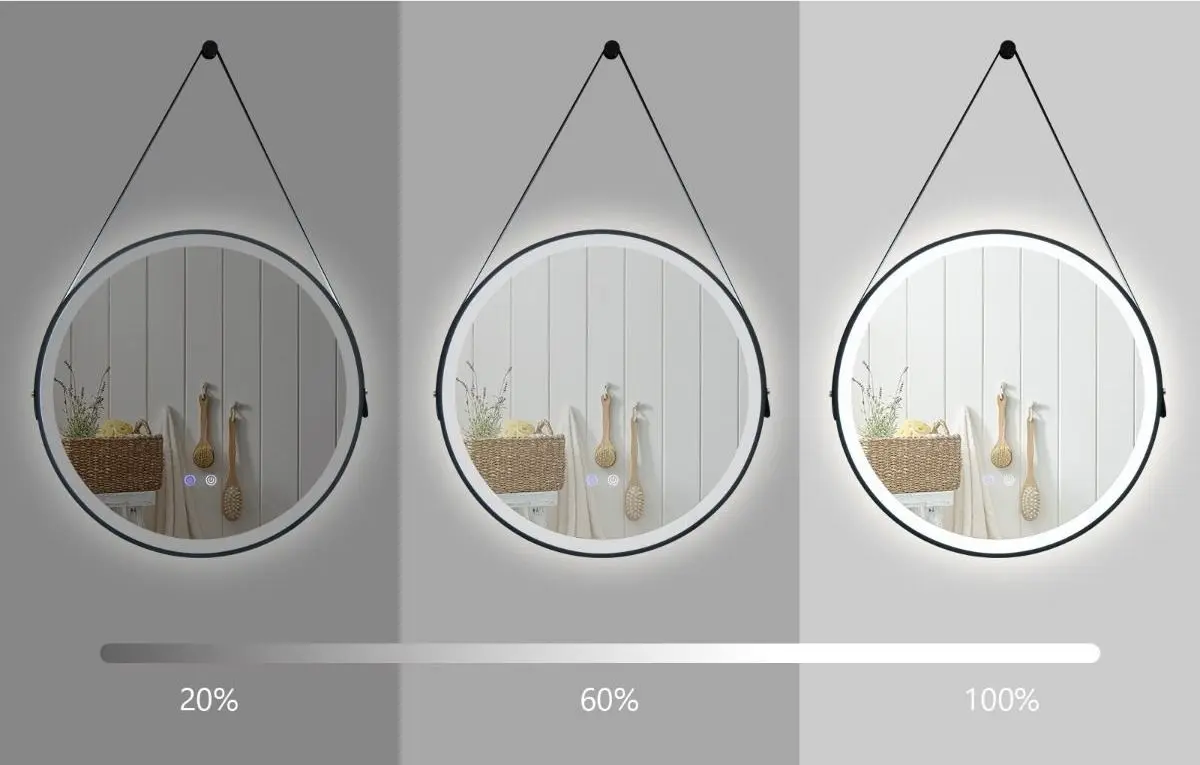 Oglinda cu iluminare Costway BA7801DE (Black)