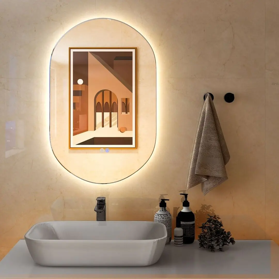 Oglinda cu iluminare Costway BA7872DE (Silver)
