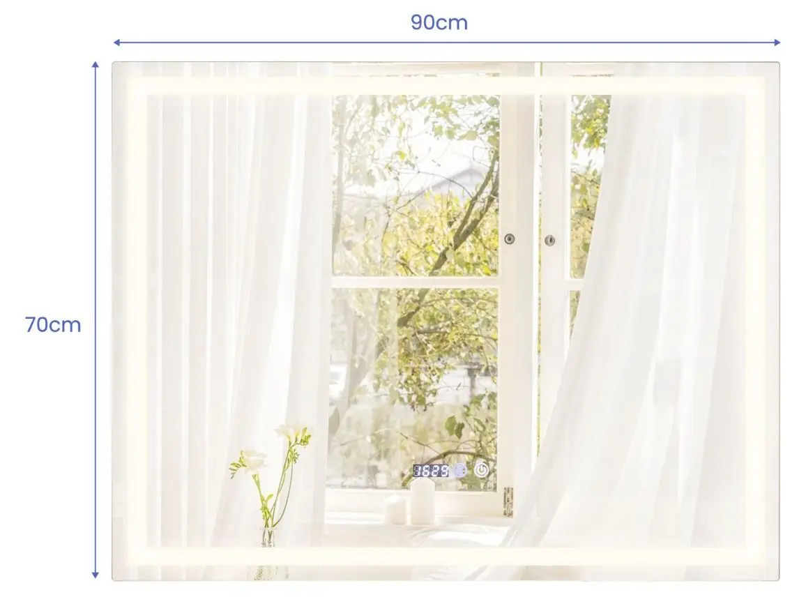 Oglinda cu iluminare Costway BA8010DE (Silver)