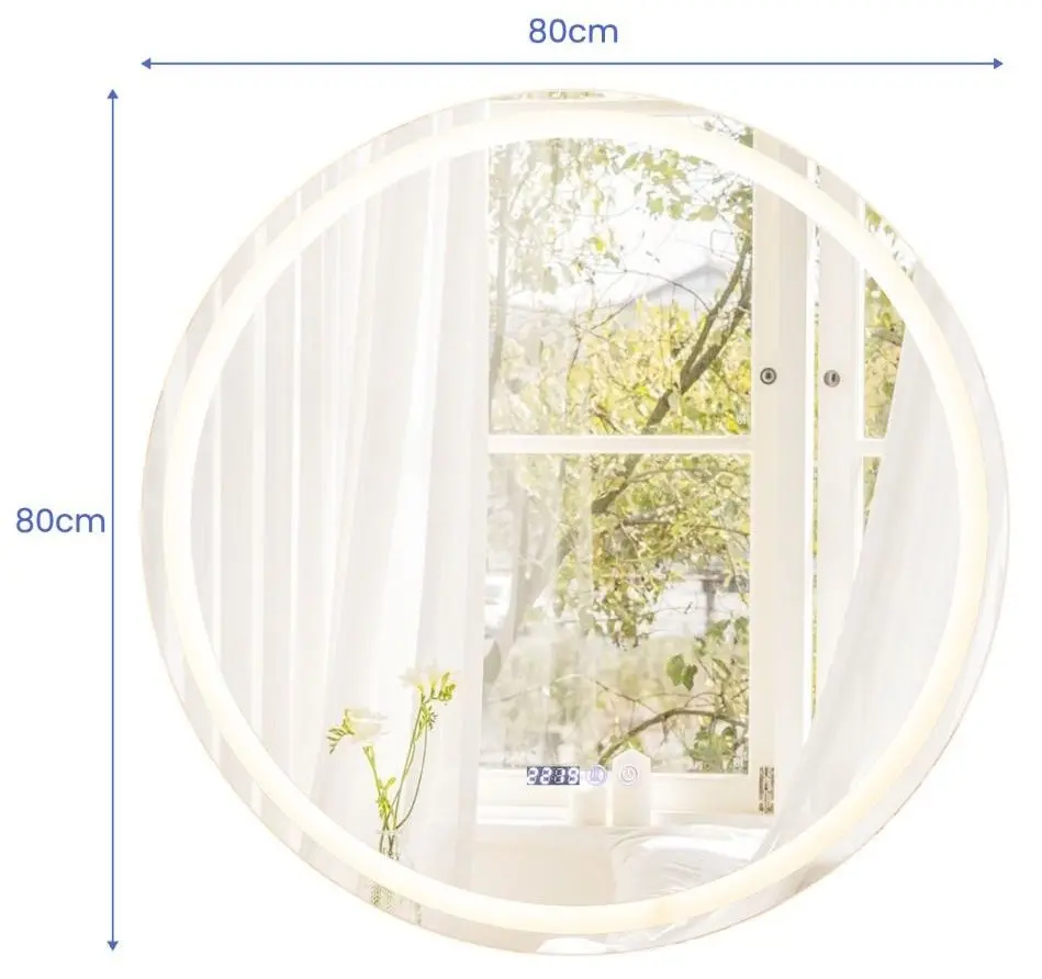 Oglinda cu iluminare Costway BA8011DE (Silver)