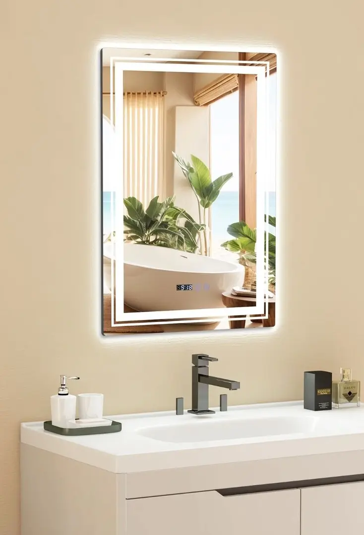 Oglinda cu iluminare Costway BA8037DE (Silver)