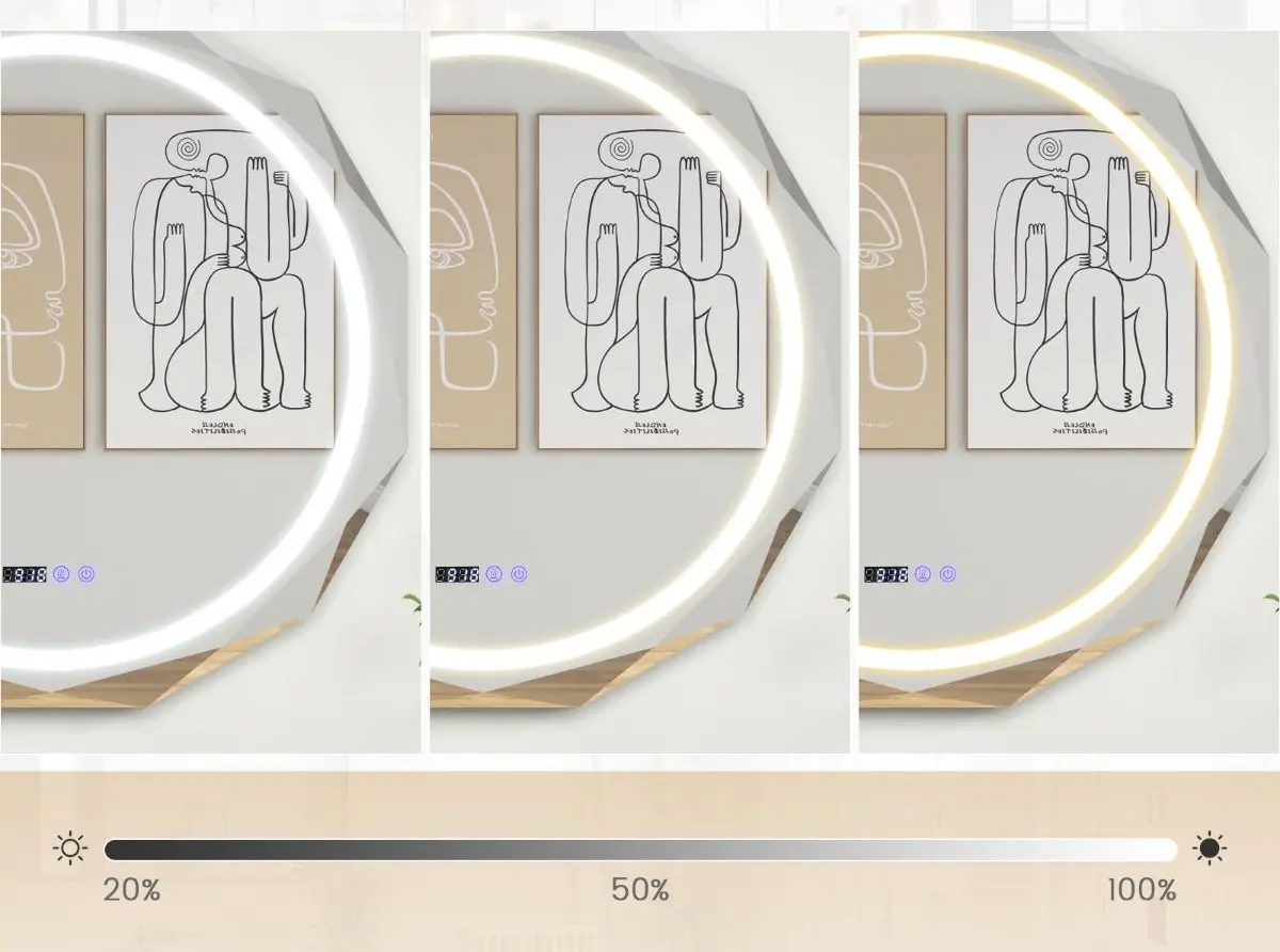 Зеркало с подсветкой Costway BA8043DE (Silver)