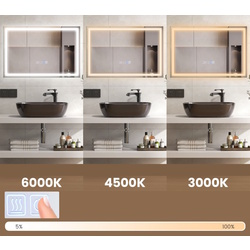 Oglinda cu iluminare Costway BA8060DE (Silver) Thumb