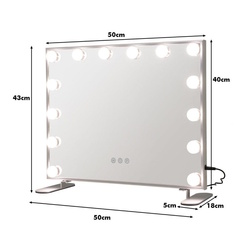 Зеркало с подсветкой Costway HU10901DE-WH (Silver) Thumb