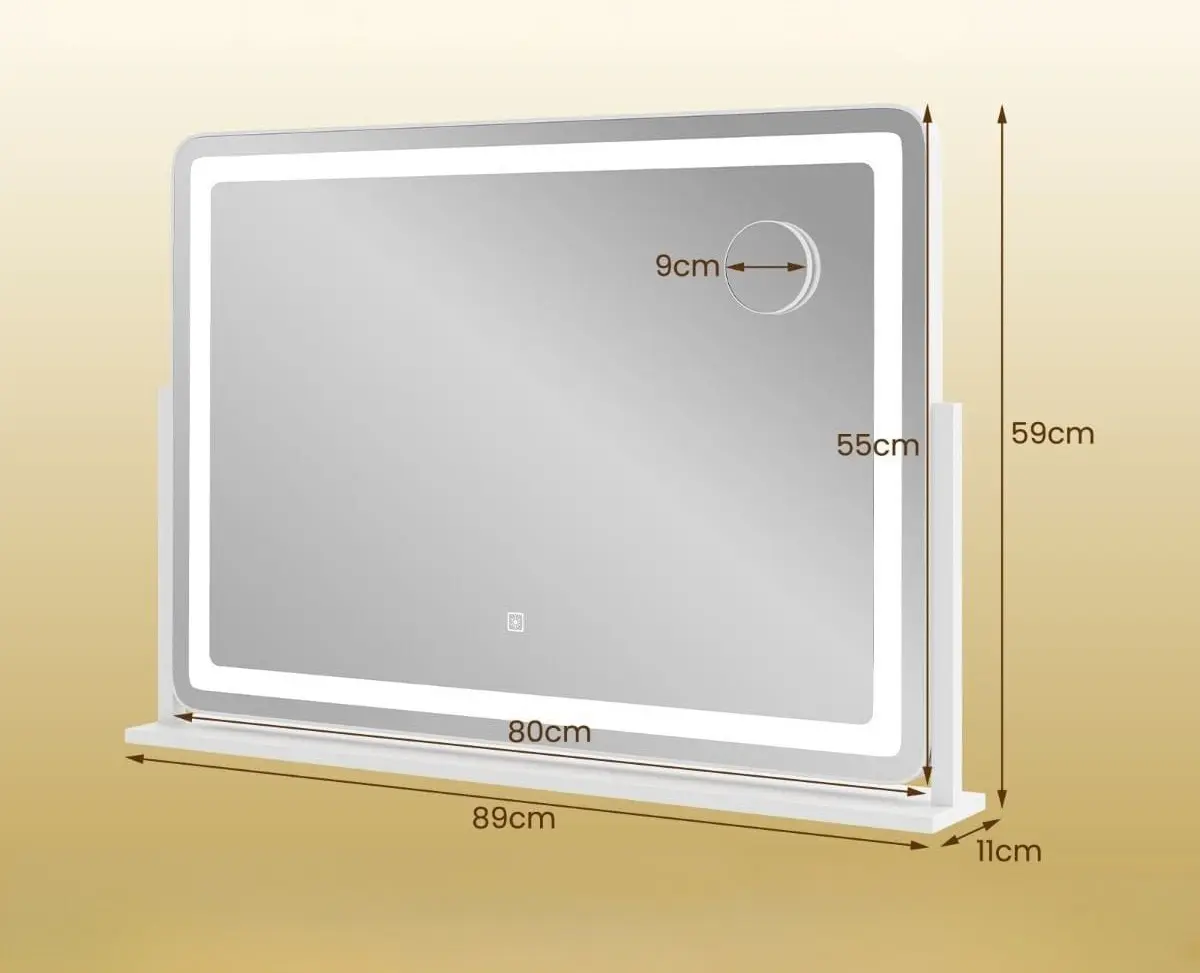 Зеркало с подсветкой Costway HU10933DE-WH (White)