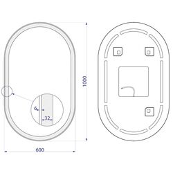 Зеркало Dubiel Vitrum Cafe 60x100 Thumb