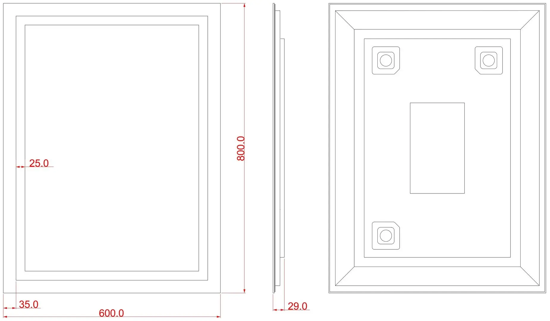 Oglinda Dubiel Vitrum Focus 60x80