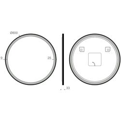 Зеркало Dubiel Vitrum Holiday 80 (Black) Thumb