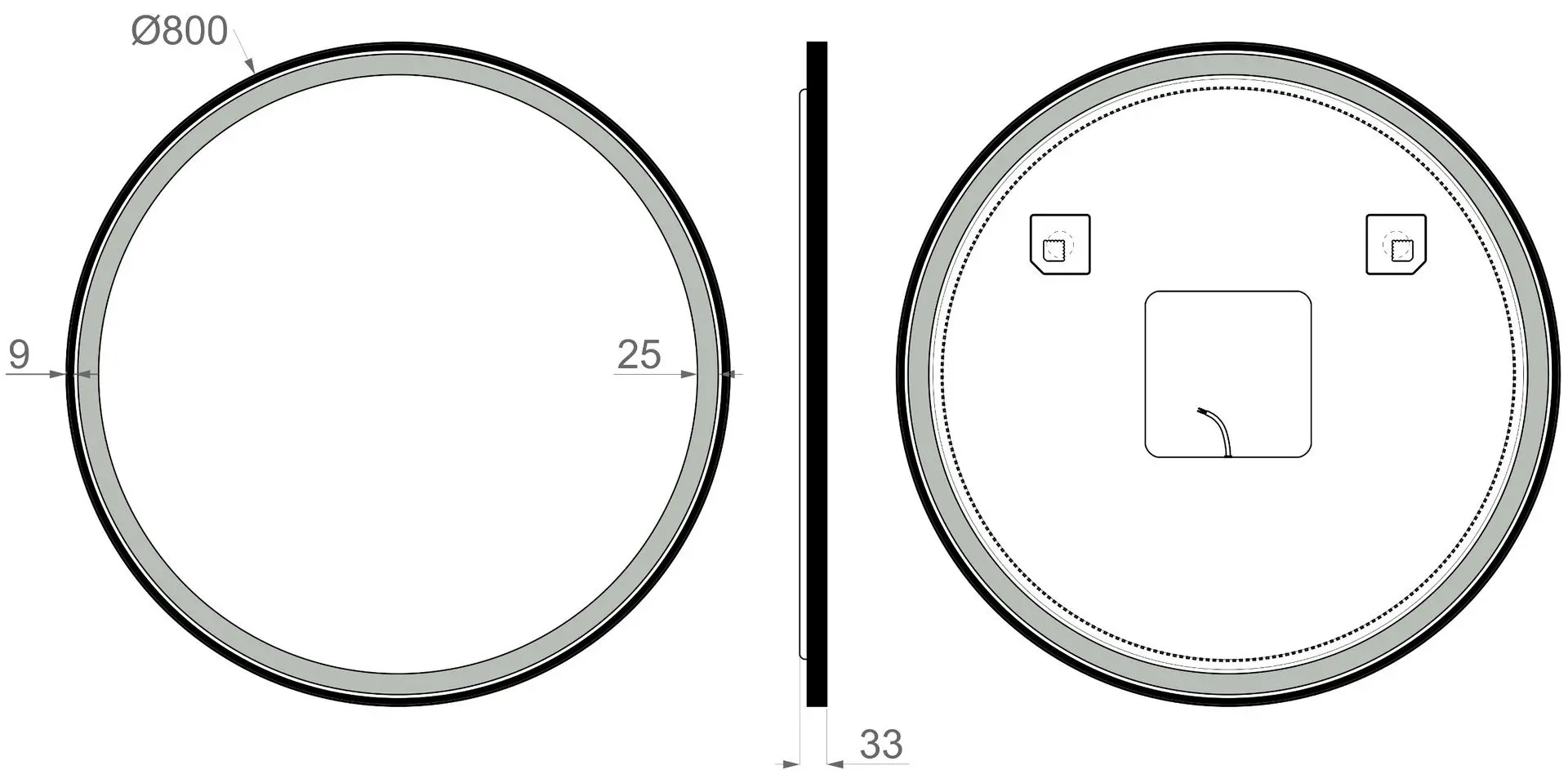 Зеркало Dubiel Vitrum Holiday 80 (Black)