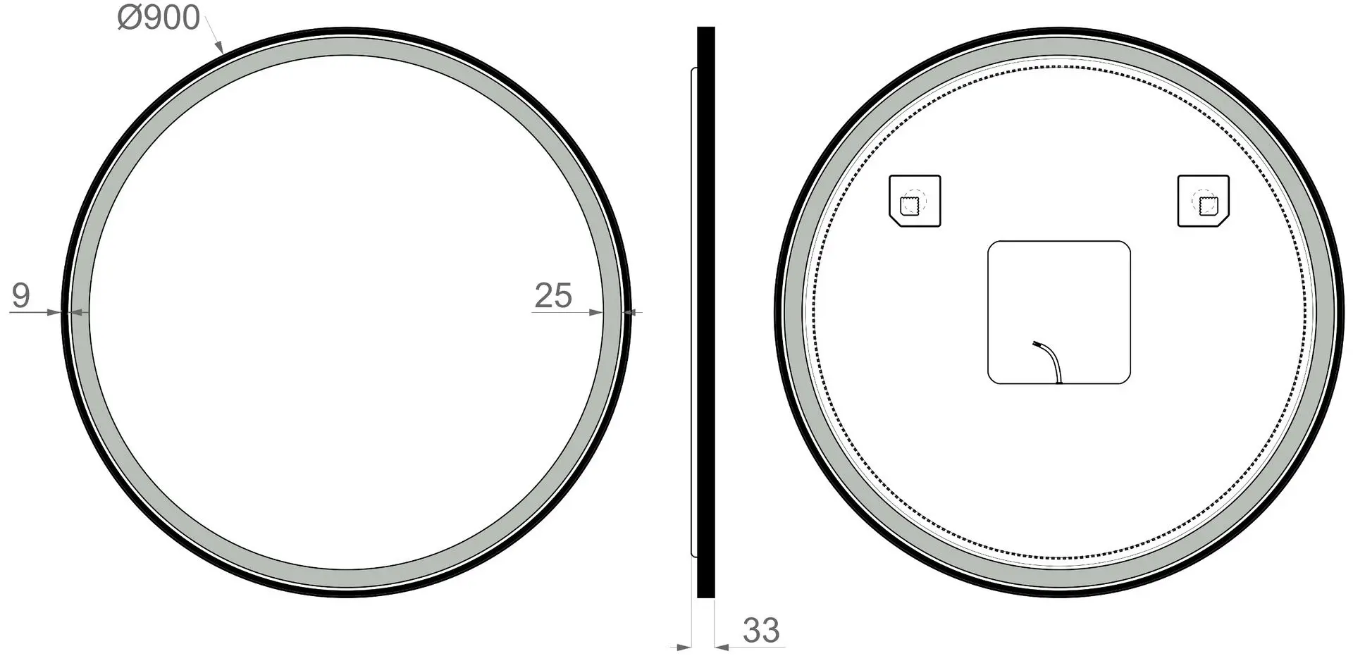 Зеркало Dubiel Vitrum Holiday 90 (Black)