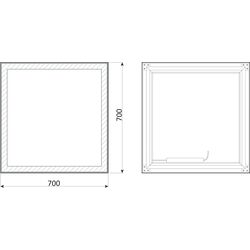 Зеркало Dubiel Vitrum Logan 70x70 (Black) Thumb