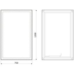 Зеркало Dubiel Vitrum Logan 75x120 (Black) Thumb