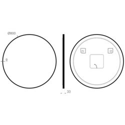 Oglinda Dubiel Vitrum Zoe 80 (Black) Thumb