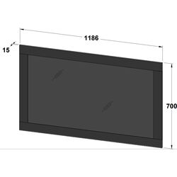 Зеркало Fortuna Arthur 118.6x70x1.5 (Sand Oak) Thumb