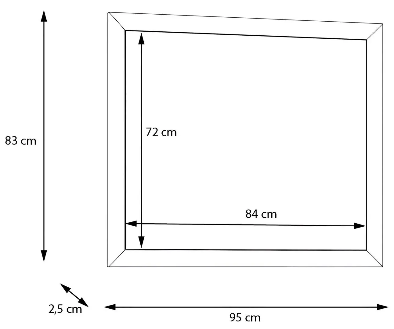 Oglinda Fortuna Chasia 95x83x2.5 (White Oak) - 2