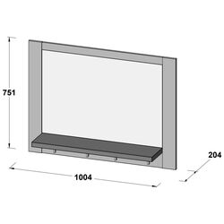 Oglinda Fortuna Aladin 100.4x75x20.4 (White Pine/Touchwood) Thumb