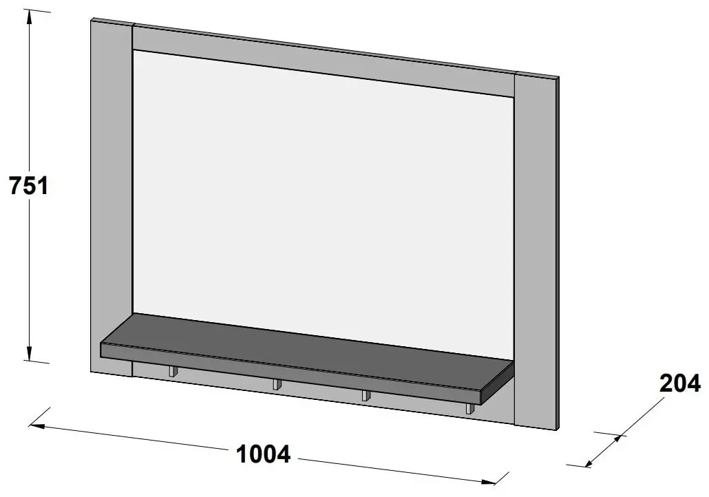 Oglinda Fortuna Aladin 100.4x75x20.4 (White Pine/Touchwood) - 2