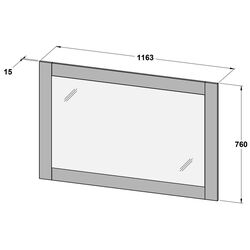 Зеркало Fortuna Portland 116.3x76x1.5 (Sand Oak) Thumb