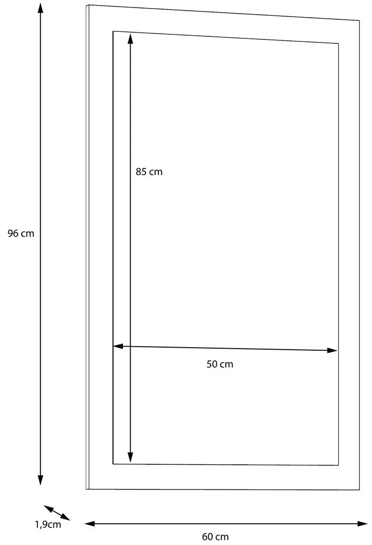 Oglinda Fortuna Tudor 60x96x1.9 (Artisan Oak) - 2