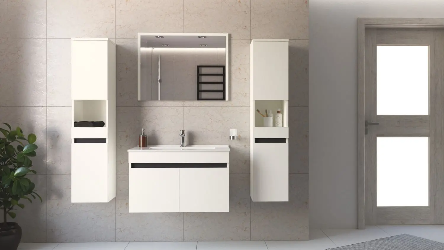 Oglinda Halmar Figaro L-80 (White)