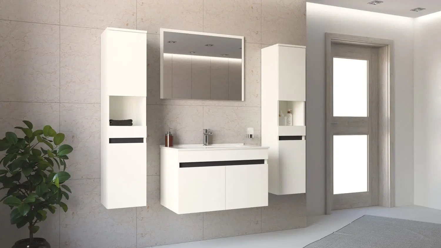 Oglinda Halmar Figaro L-80 (White)