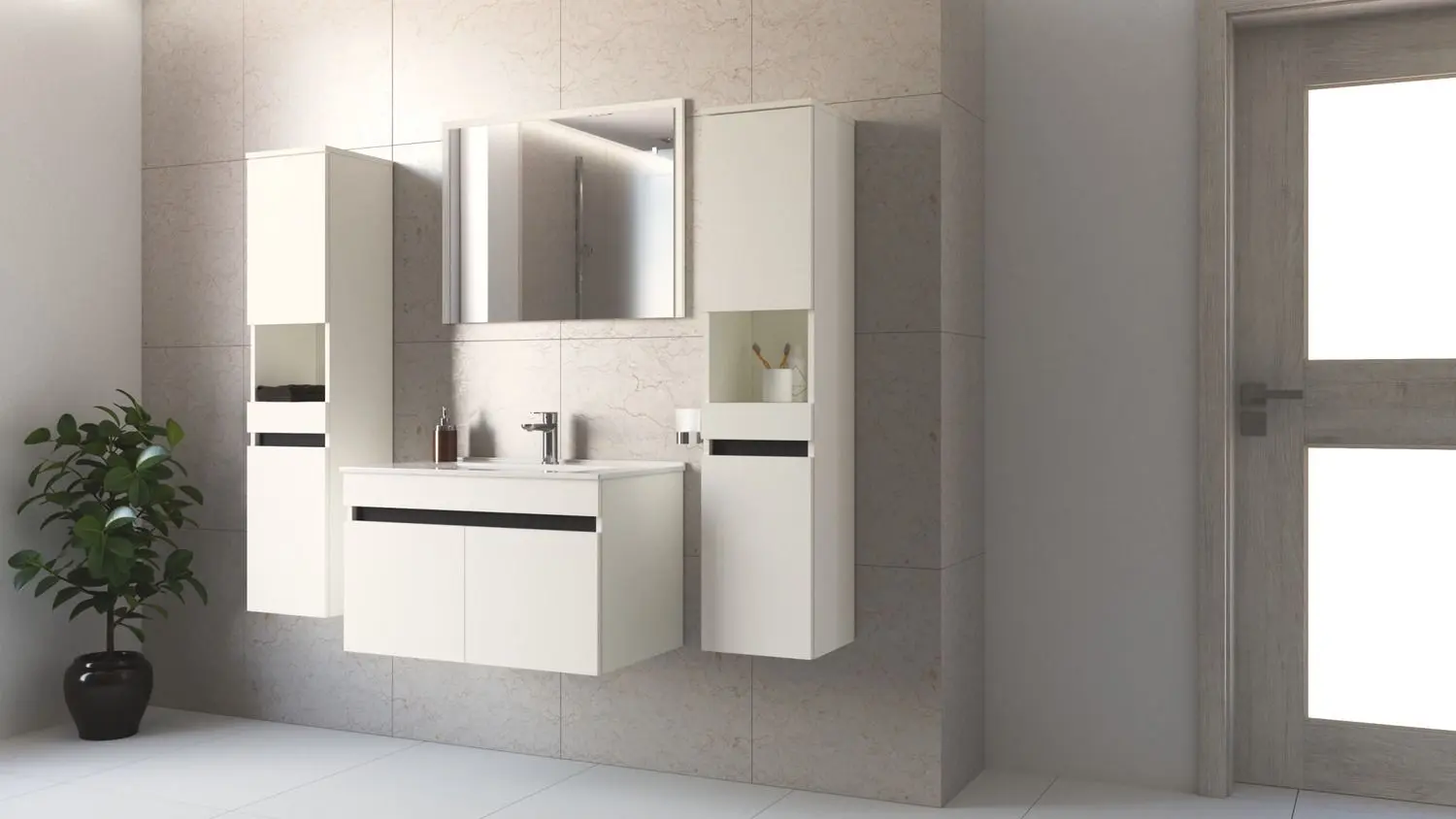 Oglinda Halmar Figaro L-80 (White)