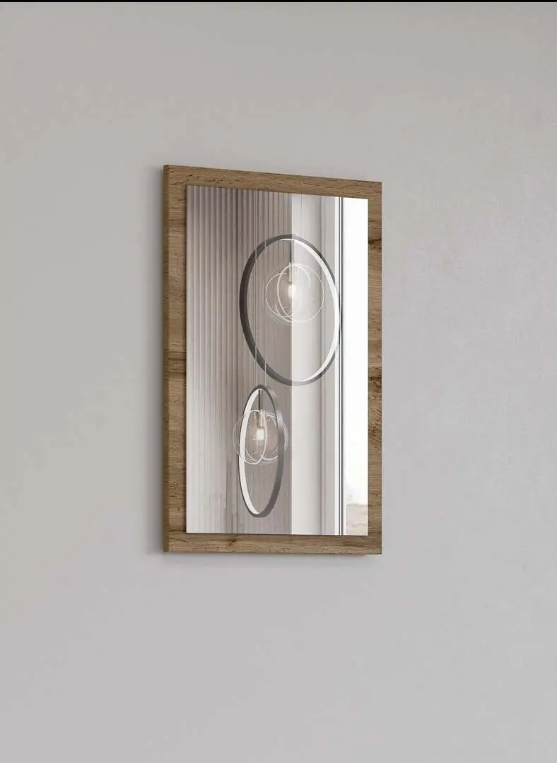 Oglinda Helvetia Cross 40 cm (Wotan Oak/Black)