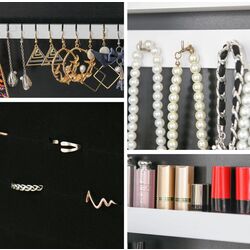 Шкаф-зеркало для украшений Homcom 831-220 (White) Thumb