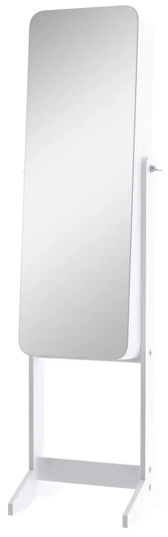 Шкаф-зеркало для украшений Homcom 831-222WT 30x36x146 cm (White)