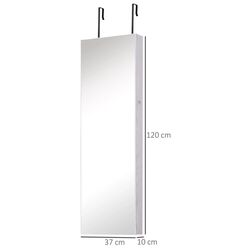 Dulap-oglinda pentru bijuterii Homcom 831-269WT 37x10x120 cm (White) Thumb