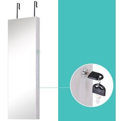 Dulap-oglinda pentru bijuterii Homcom 831-269WT 37x10x120 cm (White) Thumb