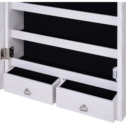 Dulap-oglinda pentru bijuterii Homcom 831-269WT 37x10x120 cm (White) Thumb