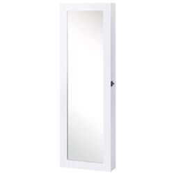 Шкаф-зеркало для украшений Homcom 833-102WT 37x9x112 cm (White) Thumb