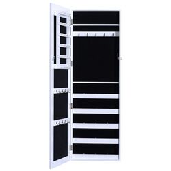 Шкаф-зеркало для украшений Homcom 833-102WT 37x9x112 cm (White) Thumb