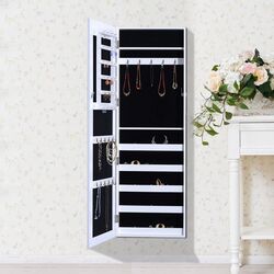 Шкаф-зеркало для украшений Homcom 833-102WT 37x9x112 cm (White) Thumb